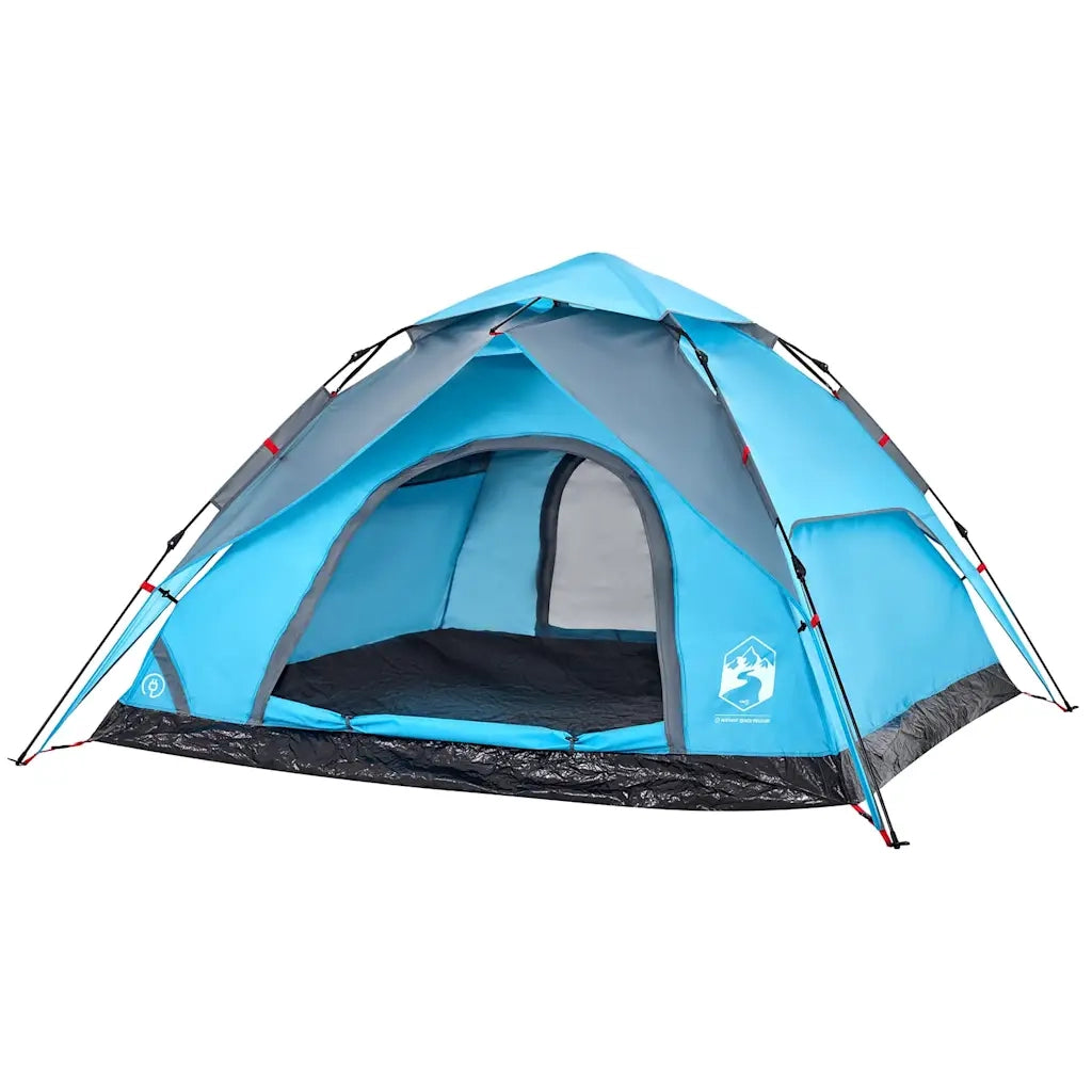 Tenda a Cupola da Campeggio 5 Persone Blu a Rilascio Rapido 4004186