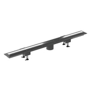 Canalina doccia 110 cm in alluminio reversibile con scarico laterale e piletta non inclusa