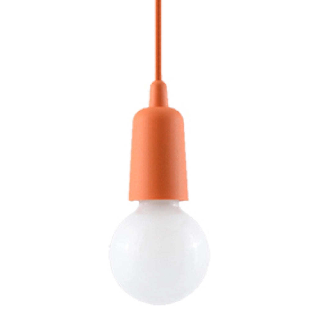Lampada a sospensione Matero 1 arancione E27 Pure Lume