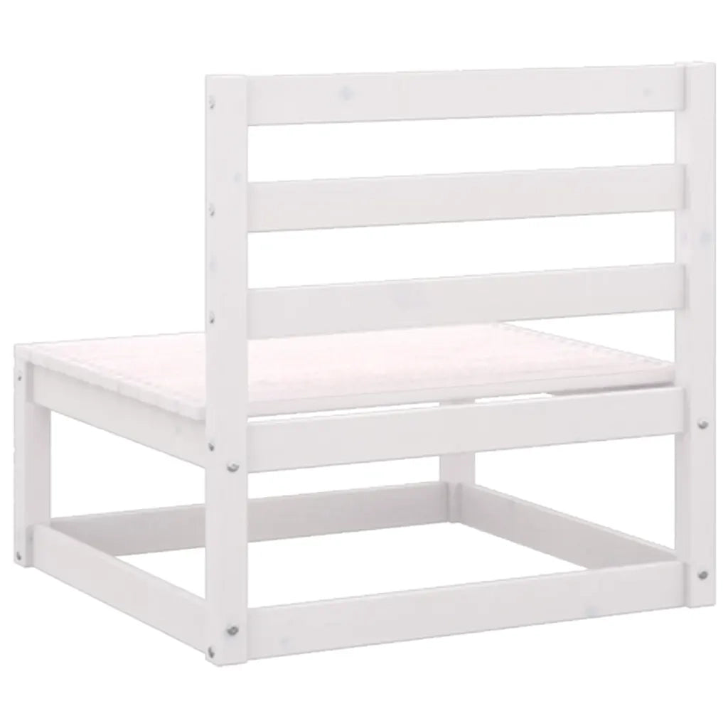 Set Divani da Giardino 2 pz Cuscini Bianchi Massello di Pino 805761