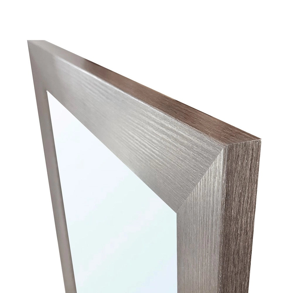 Specchiera Quadrata Plana 90x90 cm con Cornice Larice Grigio – Design Moderno ed Essenziale