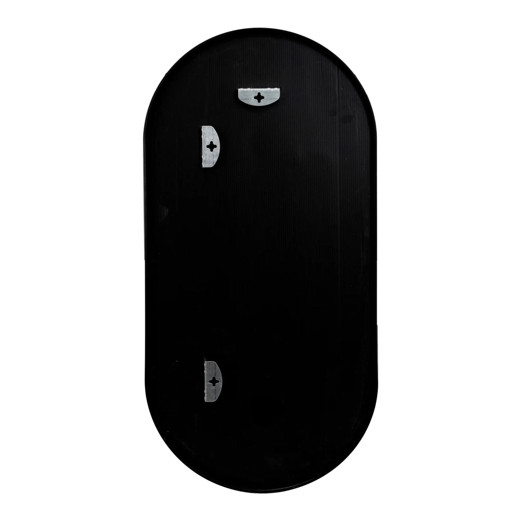 Specchio da parete ovale 40 x 80 cm nero opaco 03_0007957