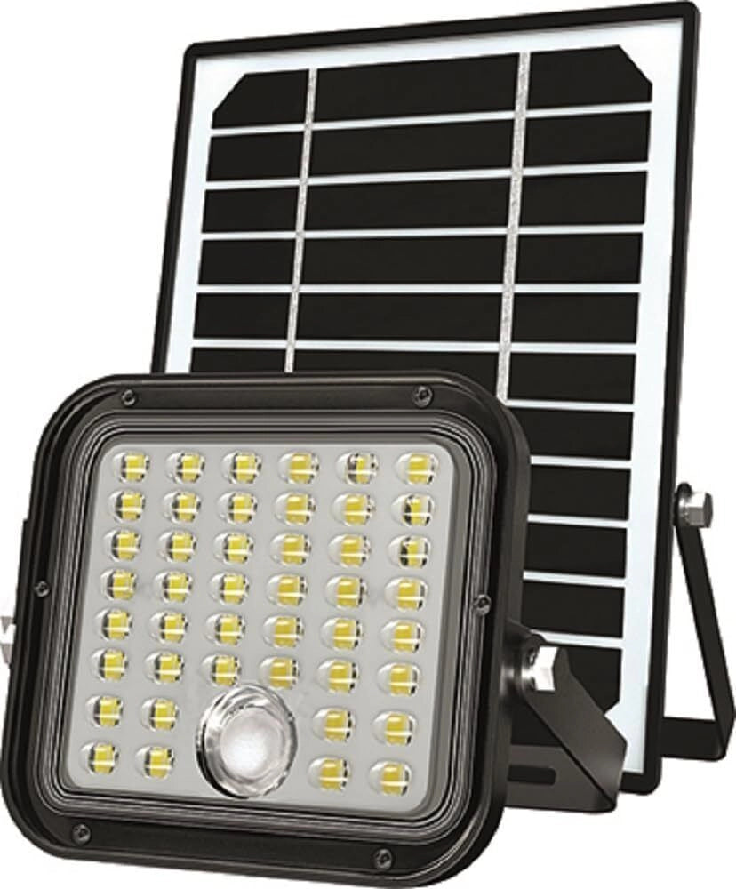 Vigor 3478545 Cubo 10 Proiettore LED Solare 10W 1500lm IP65 Sensore Crepuscolare e Movimento Autonomia 60 ore colore Nero