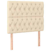 Testiera | Testata Crema 90x7x118/128 cm Tessuto