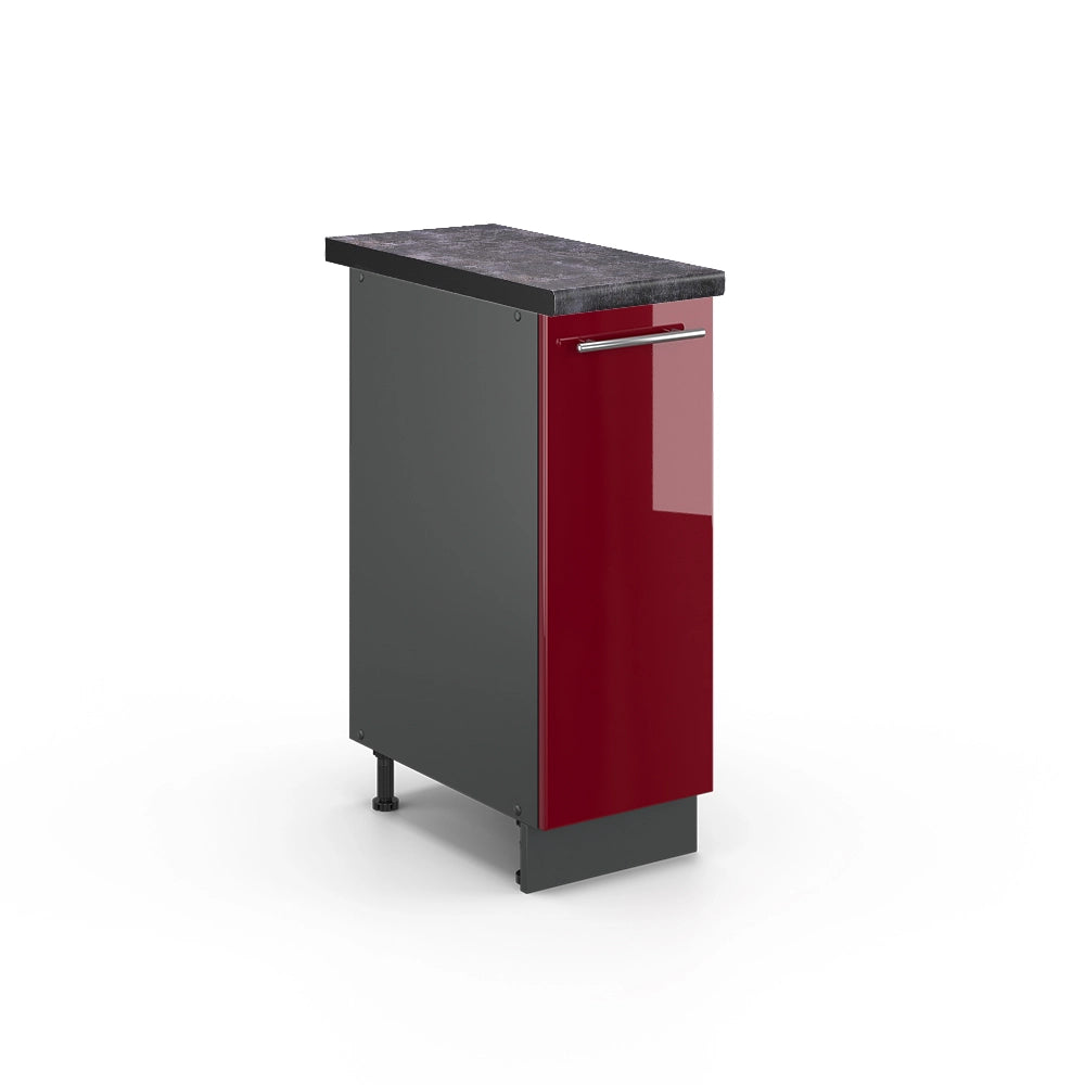 Armadio cucina dispensa alto Fame-Line Bordeaux lucido/Antracite 30 cm, PL Antracite Vicco