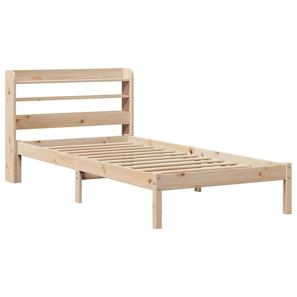 Letto senza Materasso 75x190 cm in Legno Massello Pino