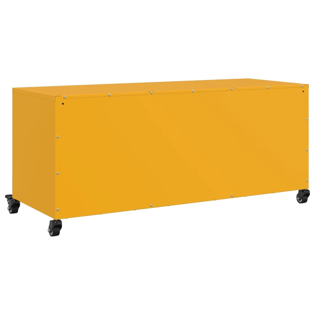 Mobile TV Giallo Senape 100,5x39x43,5 cm in Acciaio 846647