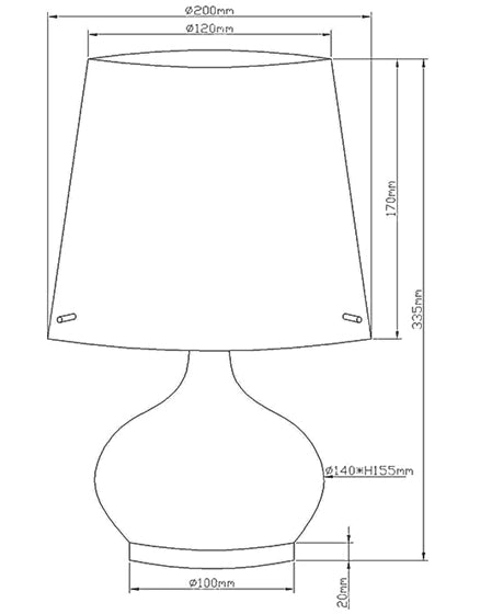 Lampada da tavolo Ade in metallo e vetro soffiato bianco, design elegante con doppia accensione, attacco G9 e E14, 230V, codice 2533-34-102