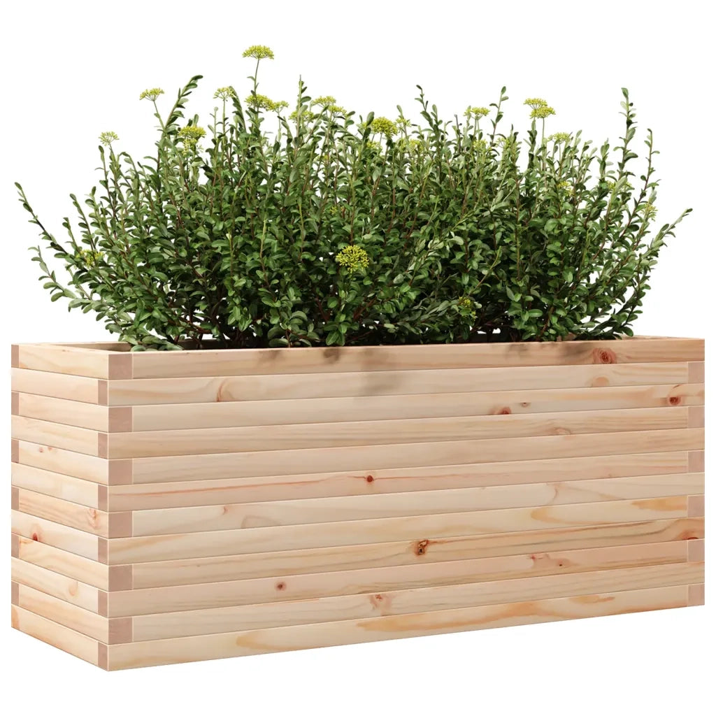 Fioriera da Giardino 110x40x45,5 cm in Legno Massello di Pino 847273