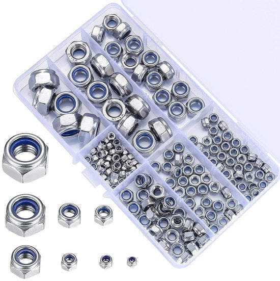 Set di viti a sezione 6, viti a sezione 8, viti a sezione 10, viti a sezione 12, viti a sezione M3, viti a sezione M4, viti a sezione M5, viti a sezione M6, viti a sezione M8, viti nylon, 200 pezzi.
