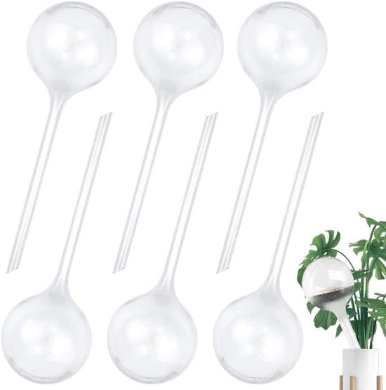 Impianto di irrigazione automatico per piante - 6-pack - 26,5 × 8 cm - Automatico - Apparecchiatura di irrigazione per piante - Per piante di vaso, piante da giardino - Interno e esterno - Translucido