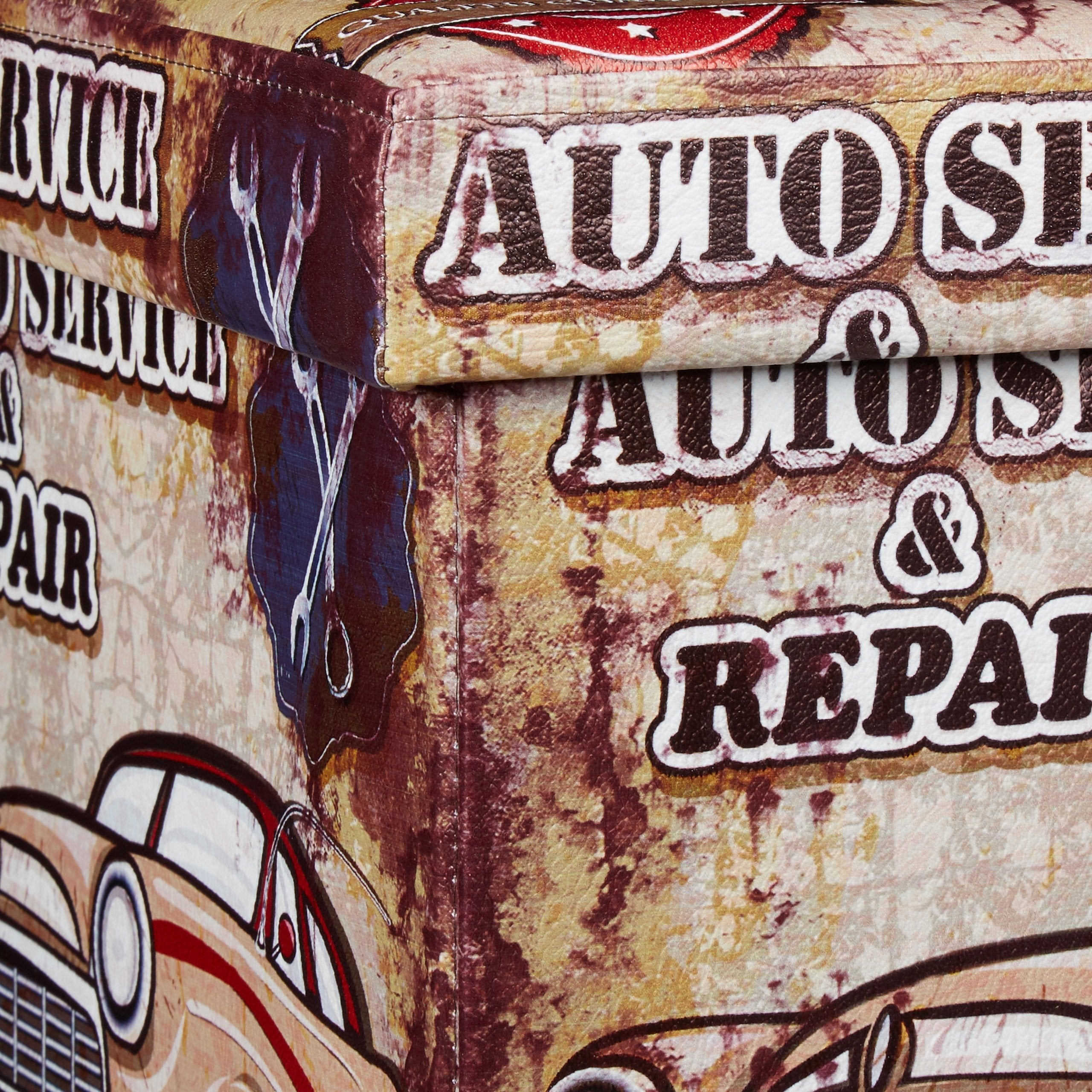 Sgabello pieghevole contenitore panca pieghevole 38 x 38 cm multicolore 2013094