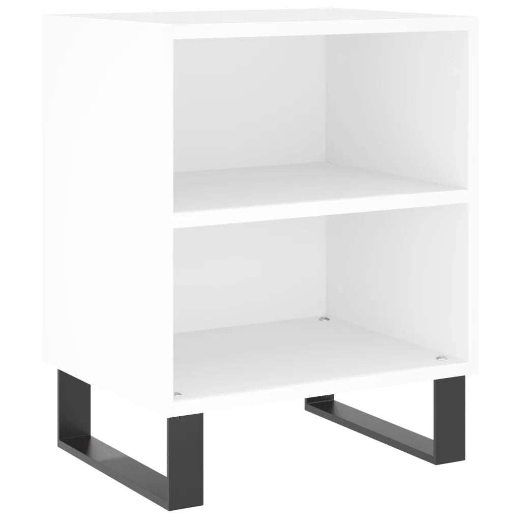 Comodini 2 pz Bianchi 40x30x50 cm in Legno Multistrato 826797