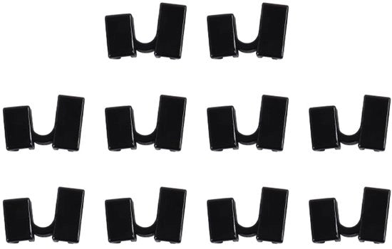 Strumenti di allenamento da 10 pezzi - Aiutante per forchette da tavola riutilizzabile - Nero - Resistente alle macchie - Sostenibile - Per principianti - Forchette da tavola