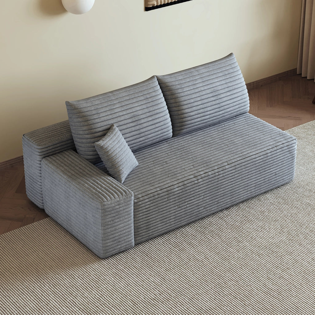 DIVANO Chaise Lounge modulare Grigio in tessuto