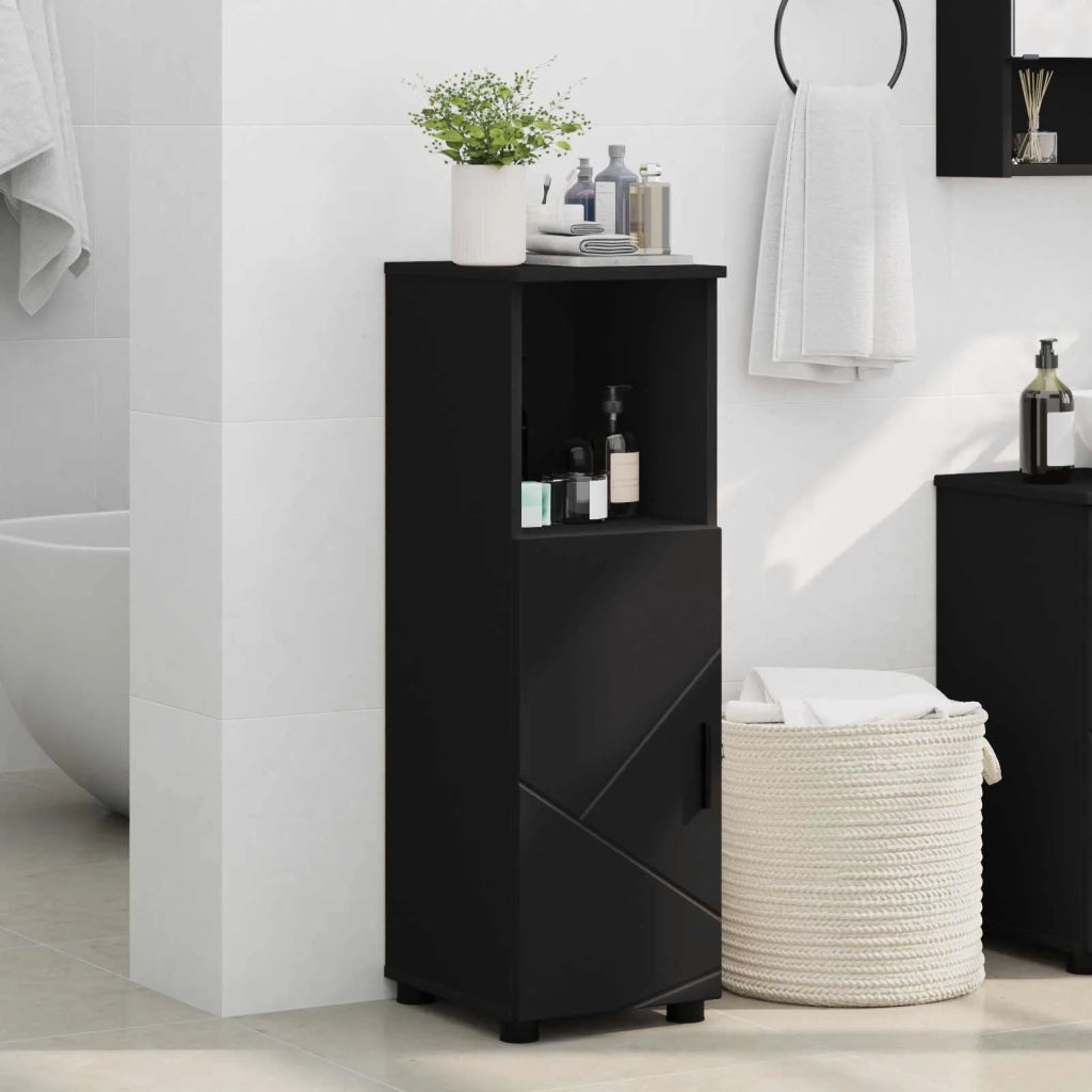 Mobile da Bagno con archiviazione Nero 30 x 35 x 95 cm 883315