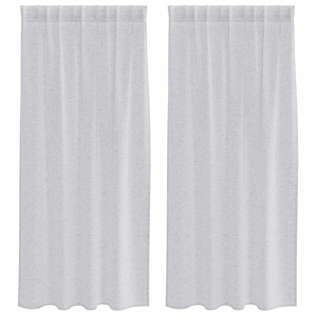 Tenda in Velo 2 pcs Grigio chiaro 175 x 140 cm Poliestere 4108023
