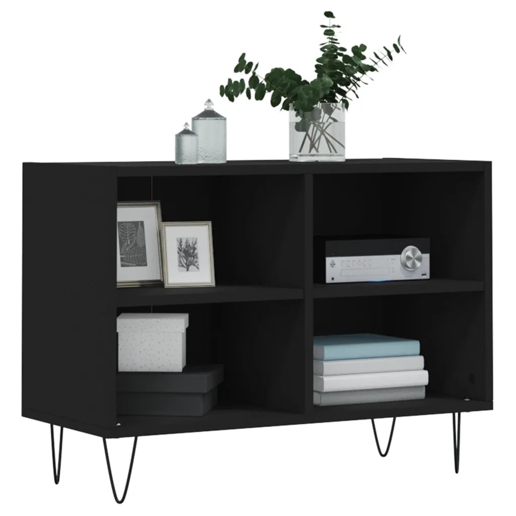 Mobile Porta TV Nero 69,5x30x50 cm in Legno Multistrato 826965