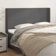 Testiera ad Orecchio-Testata con Orecchie Grigio 203x16x118/128 cm in Similpelle 211405