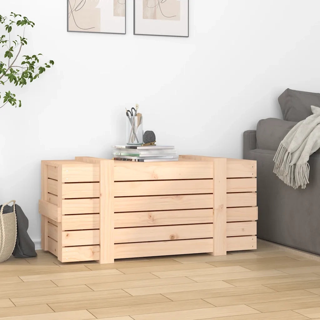 Contenitore Portaoggetti 91x40,5x42 cm Legno Massello di Pino CFW3374261