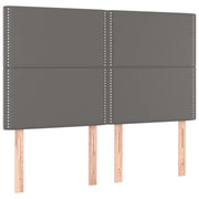 Testiera | Testata Grigio 144x5x118/128 cm in Similpelle