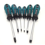 Trade Shop - Set Kit 7 Cacciaviti Cacciavite Con Manico Ergonomico Punta A Stella A Taglio -