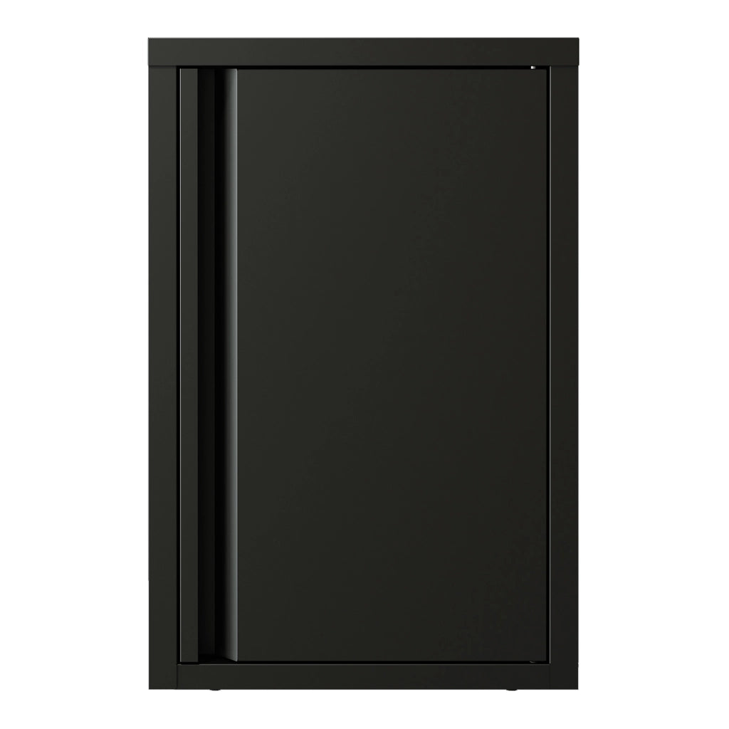 Armadietto a Parete Burlöv con Anta in Acciaio 50 x 33 x 35 cm - Nero [en.casa]
