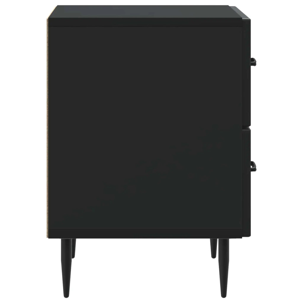 Armadio da Notte con cassetto 2 pcs Nero 43 x 34,5 x 47,5 cm