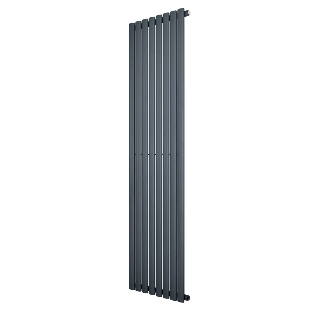 Radiatore Verticale Design Ovale Colonna Singola Antracite 1800x480 mm