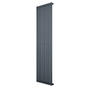 Radiatore Verticale Design Ovale Colonna Singola Antracite 1800x480 mm