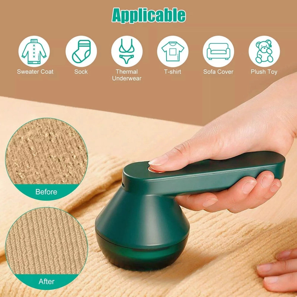 Trade Shop - Levapelucchi Elettrico Portatile Ricaricabile Usb Per Vestiti Divano Coperta Calze 15cm -