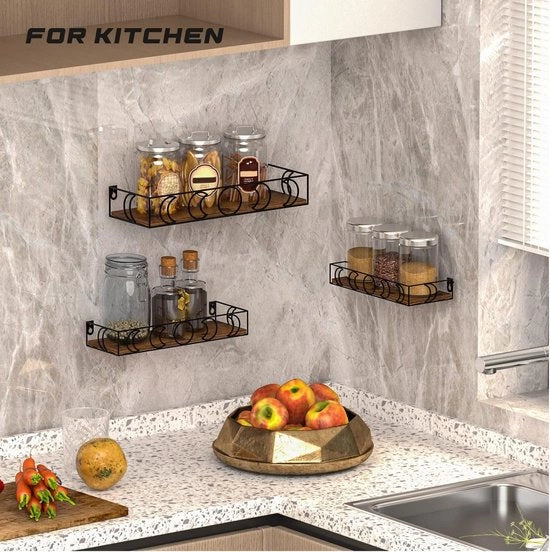 Scaffale da cucina - Set di 3 Pannelli decorativi per parete