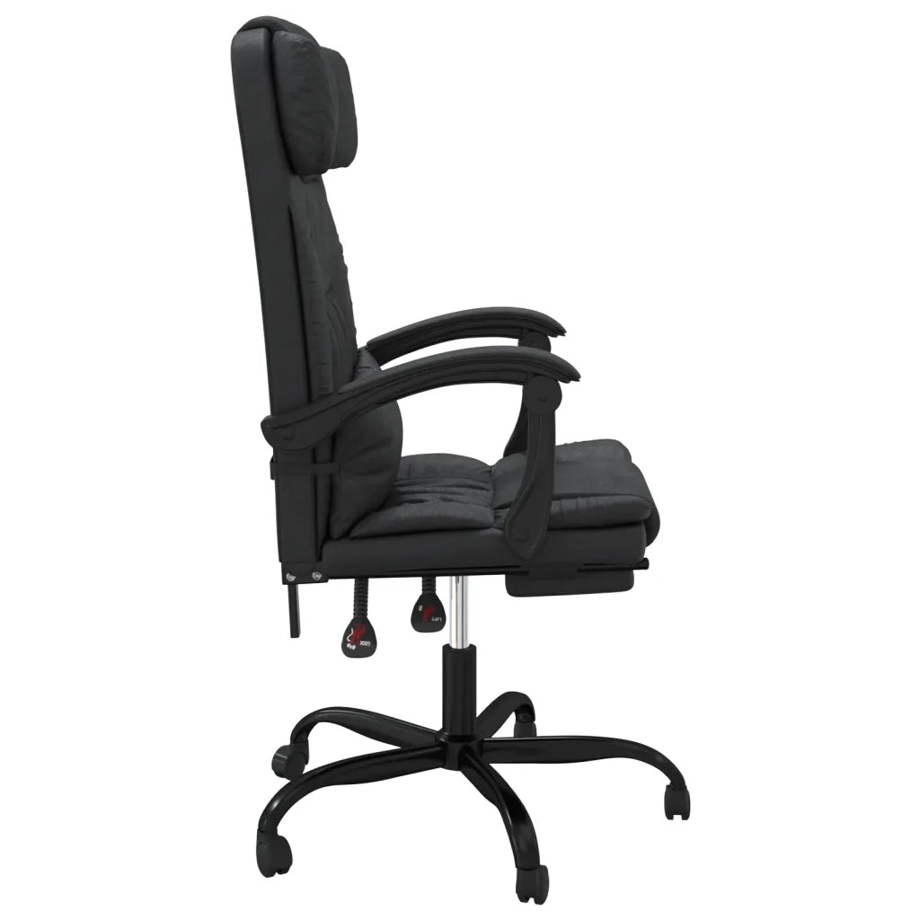 Poltrona da Ufficio Reclinabile Nera in Similpelle 349733