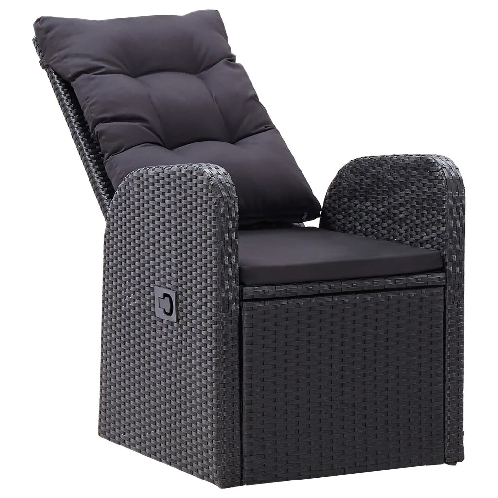 Set Mobili da Pranzo per Giardino 7 pz Nero cod mxl 43604