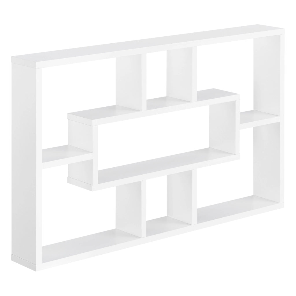 Scaffale da Parete Qinngua con 7 Scomparti Portaoggetti 77x10x48 cm Bianco [en.casa]