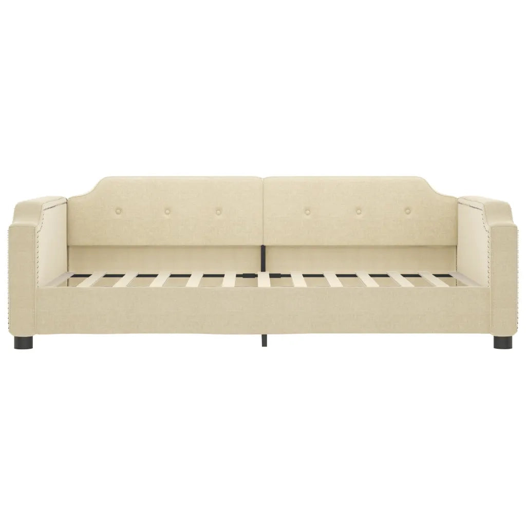 Divano Letto con Materasso Crema 80x200 cm in Tessuto 3197615