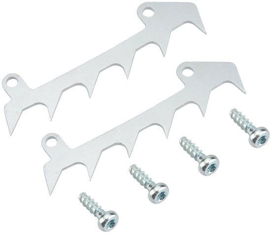 Set di Spighe di Protezione - 2 Pezzi - Parti di Ricambio - Accessori per Seghe a Catena - Inclusi 4 Viti - Costruzione Metallica - Accessori per Seghe a Catena