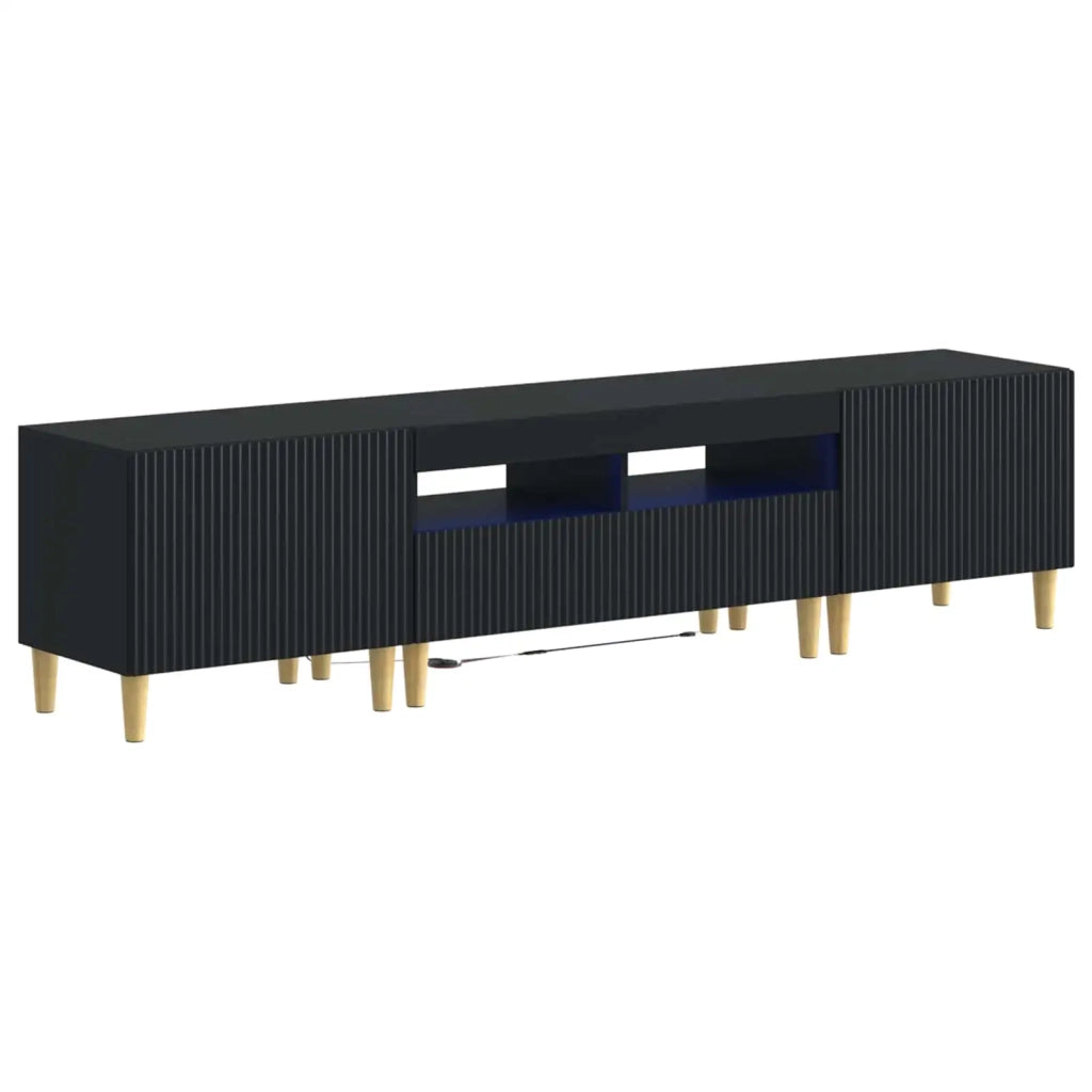 Mobile TV LED a 5 pezzi Nero Legno ingegnerizzato 3416595