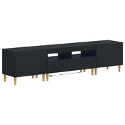 Mobile TV LED a 5 pezzi Nero Legno ingegnerizzato 3416595