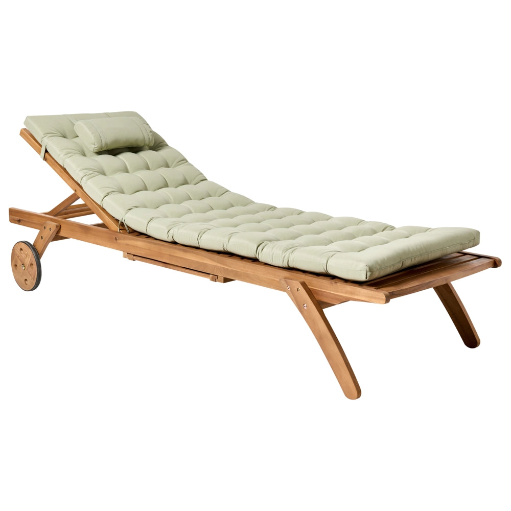 Cuscino per lettino prendisole con poggiatesta per lettino solare Resistente ai raggi UV verde chiaro esterno bordo piscina