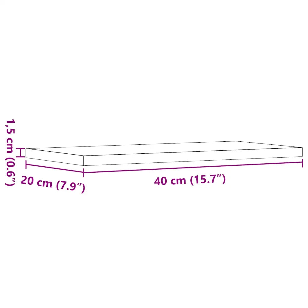Mensole Parete 4pz Rovere Artigianale 40x20x1,5cm in Truciolato 856292