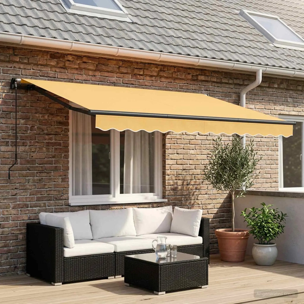 Tenda retrattile Sabbia 400 × 300 cm Poliestere e Alluminio 3426037