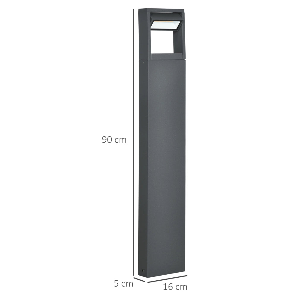 Lampada da giardino LED 8 W IP65 grigio scuro