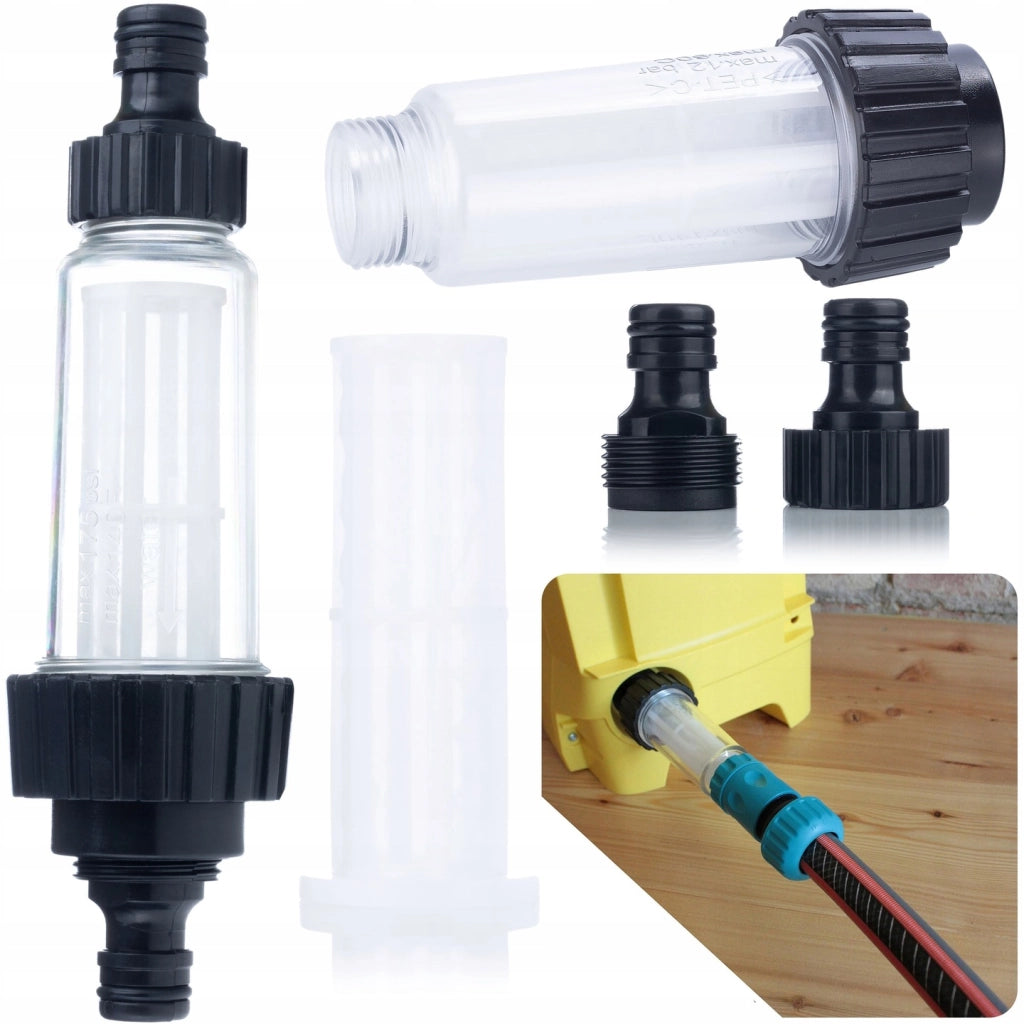 Filtro Acqua per Idropulitrici compatibile con Kärcher K2–K7 – Set 2x con Contenitore + 1x Senza Contenitore