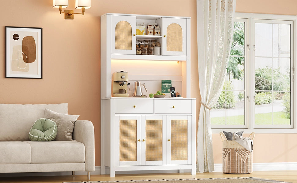 Mobile contenitore multiuso ¨C Minimal ¨C Bianco, 5 ante, 2 cassetti, 100x40x180 cm