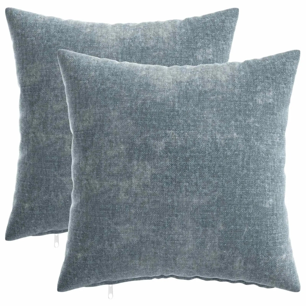 Federa 2 pz HEERLEN Azzurro 35 x 35 cm Tessuto Chenille 908115