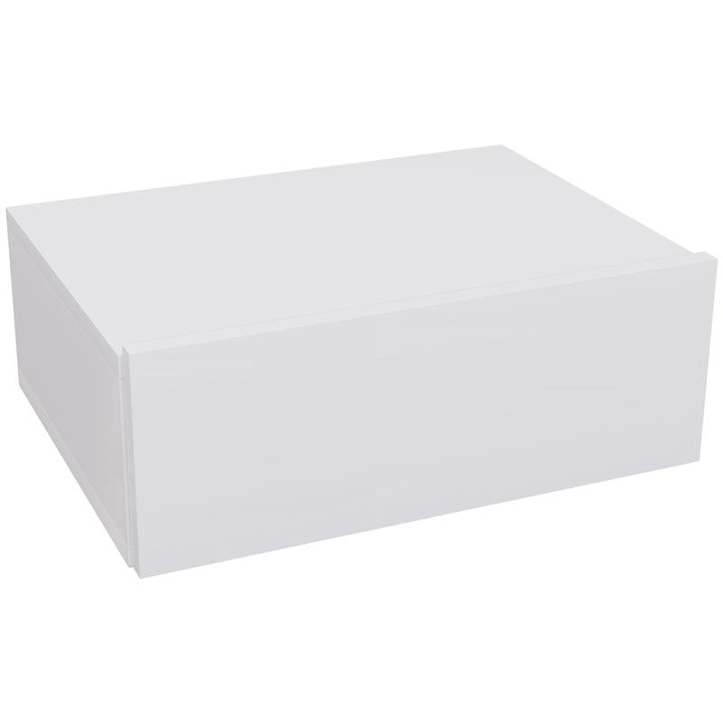 COMODINO SOSPESO MODERNO CON CASSETTO IN LEGNO 40X30X15 CM BIANCO