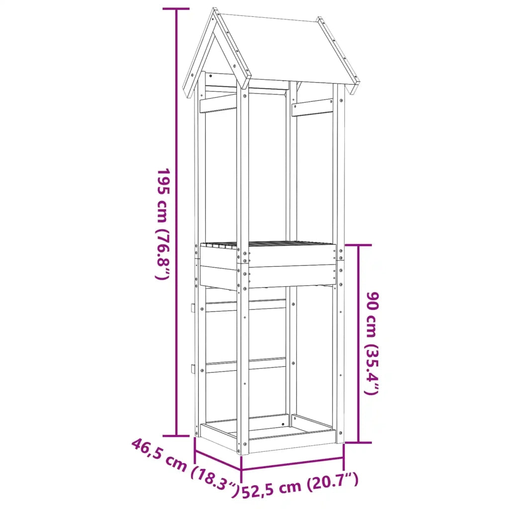 Torre da Gioco Marrone Legno Impregnato Solido