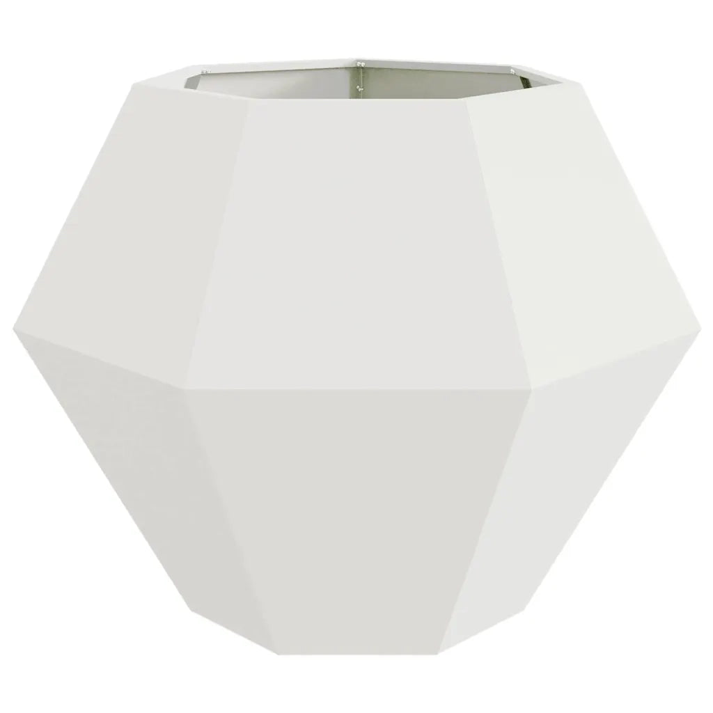 Fioriera | Cassetta per fiori | Vaso Bianco 100 x 100 x 80 cm Acciaio