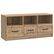 Mobile TV con cassetto-Credenza per TV Rovere Artigianale 102 x 34,5 x 47 cm 440621